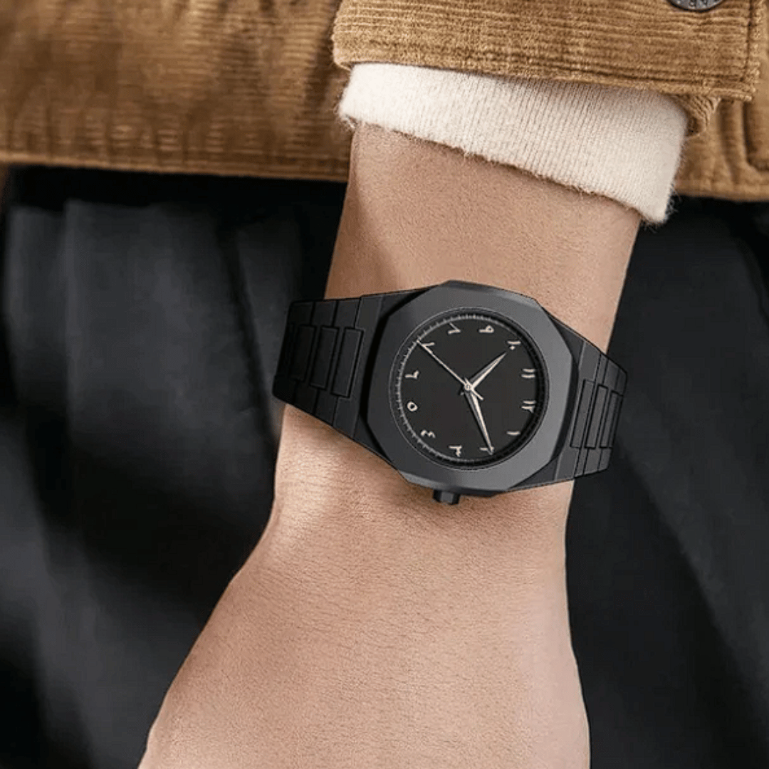 ππ«π’π π’π§ππ₯ ππππβ’ ππ«πππ’π πππ’ππ’π¨π§ β Arabic Style Quartz Men's Black Watch - Water Resistanceπ¦