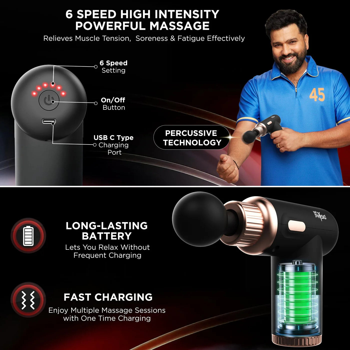 𝐃𝐲𝐧𝐚𝐦𝐨™ Rechargeable Gun Massager