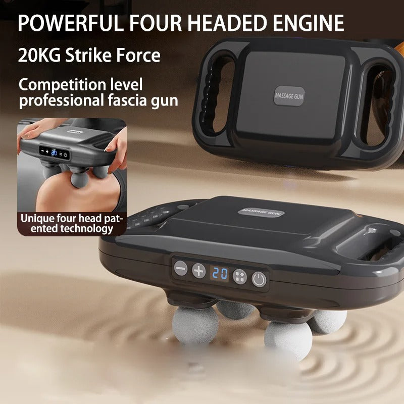 𝐄𝐚𝐬𝐲𝐂𝐨𝐦𝐟𝐨𝐫𝐭™ Four-Head Muscle Relaxation Gun Massager