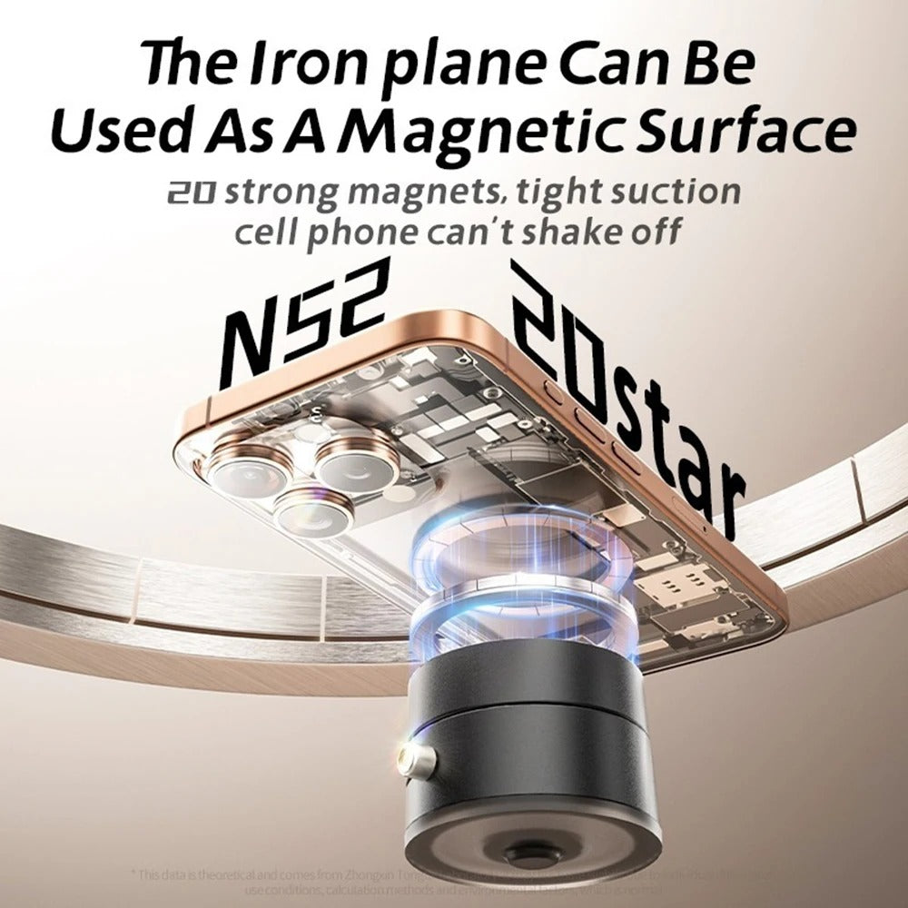 𝐅𝐥𝐞𝐱𝐋𝐨𝐜𝐤™ 360° Adjustable Vacuum Magnetic Phone Holder – Pocket-Sized, Foldable & Universal