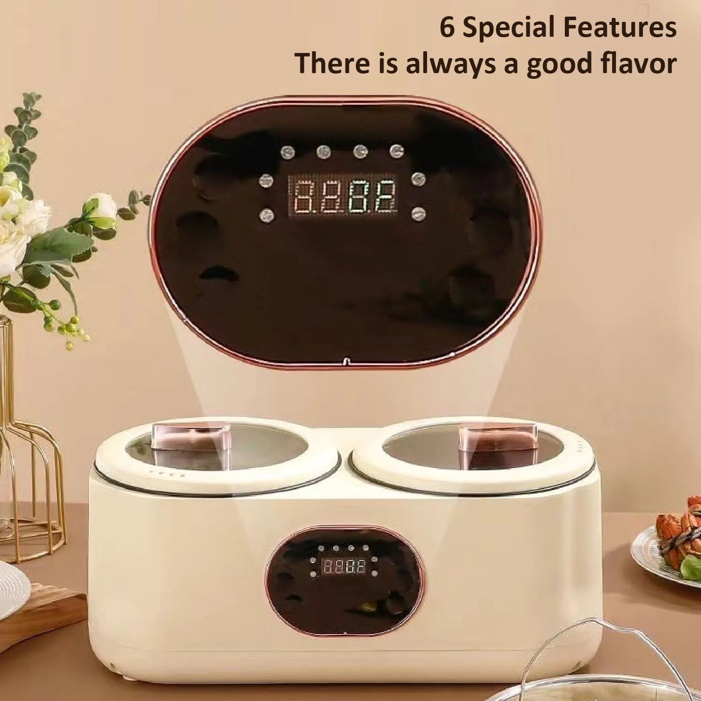 𝐄𝐚𝐬𝐲𝐂𝐨𝐨𝐤™ Portable Multi-Function Double-Pot Steam Cooker