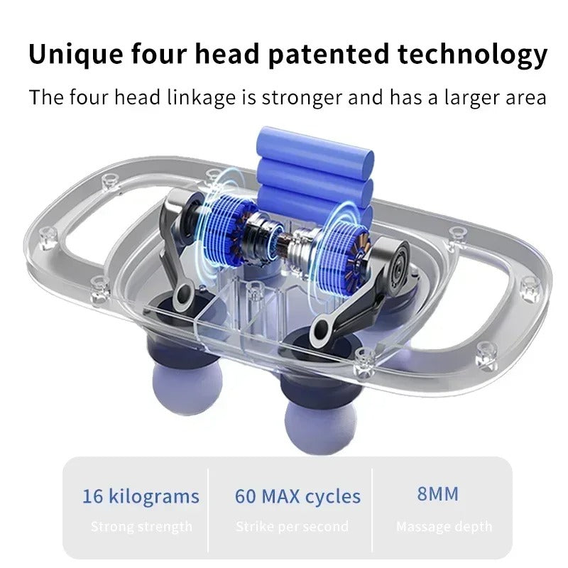 𝐄𝐚𝐬𝐲𝐂𝐨𝐦𝐟𝐨𝐫𝐭™ Four-Head Muscle Relaxation Gun Massager