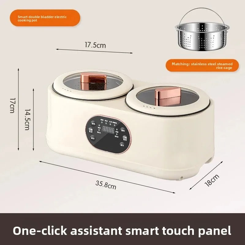 𝐄𝐚𝐬𝐲𝐂𝐨𝐨𝐤™ Portable Multi-Function Double-Pot Steam Cooker
