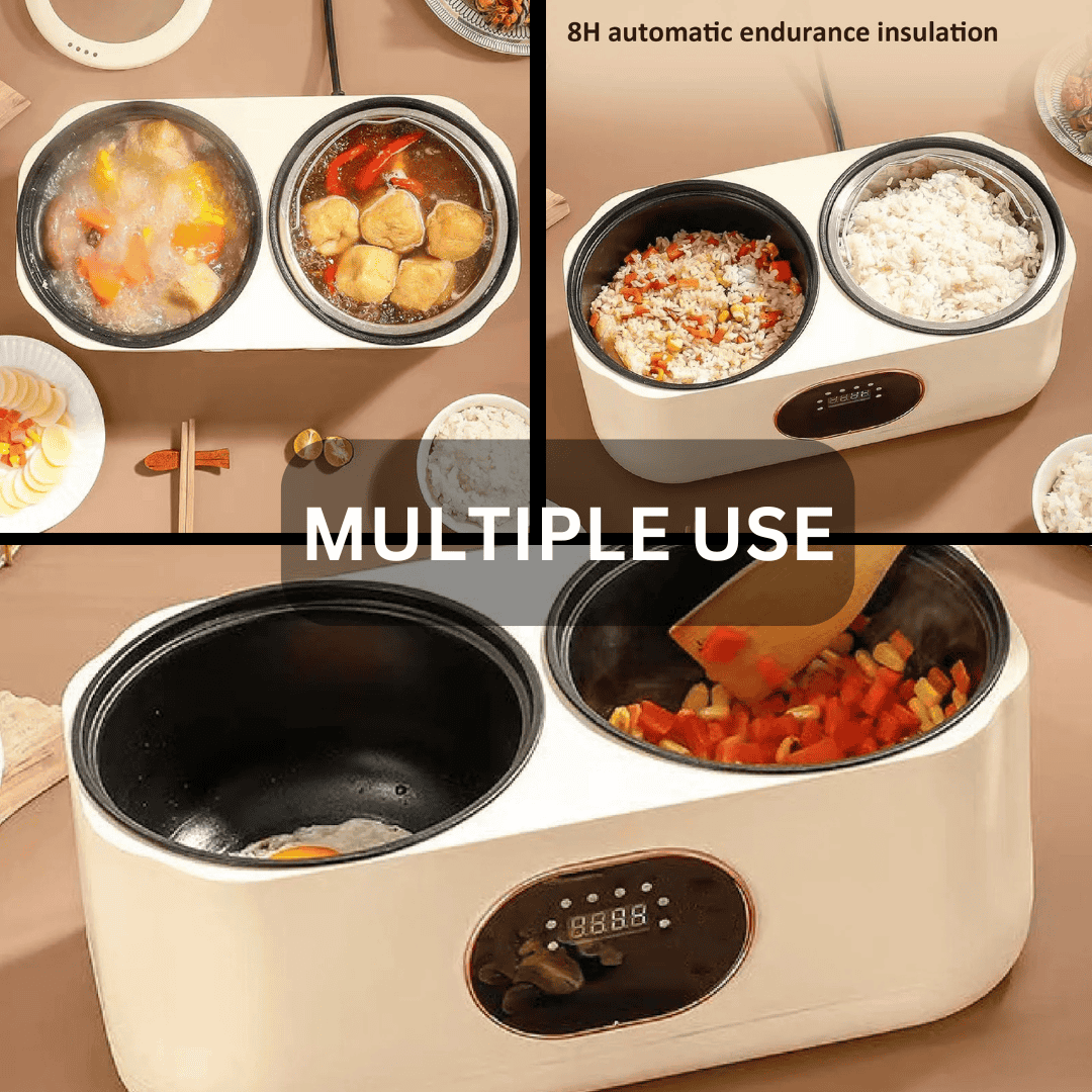 𝐄𝐚𝐬𝐲𝐂𝐨𝐨𝐤™ Portable Multi-Function Double-Pot Steam Cooker