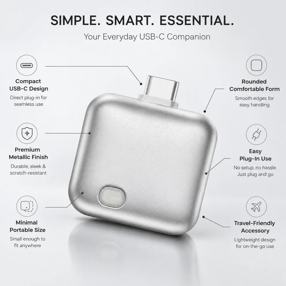 140W Fast Charge Separator – Auto Disconnect Charging Adapter - فاصل شاحن ذكي وإيقاف تلقائي للجوالات تايب سي حتى 140 واط