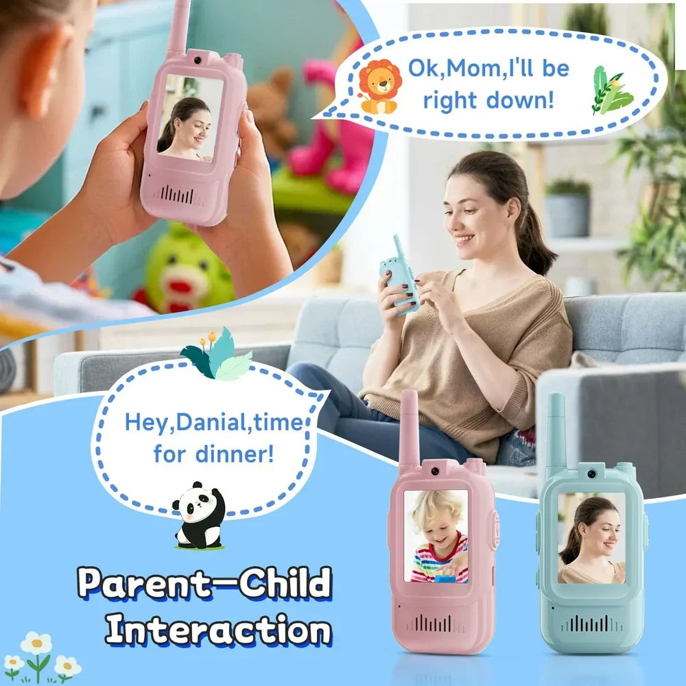 Kids' Video Walkie-Talkie (02 Sets) – Radios with Camera & Screen 📱