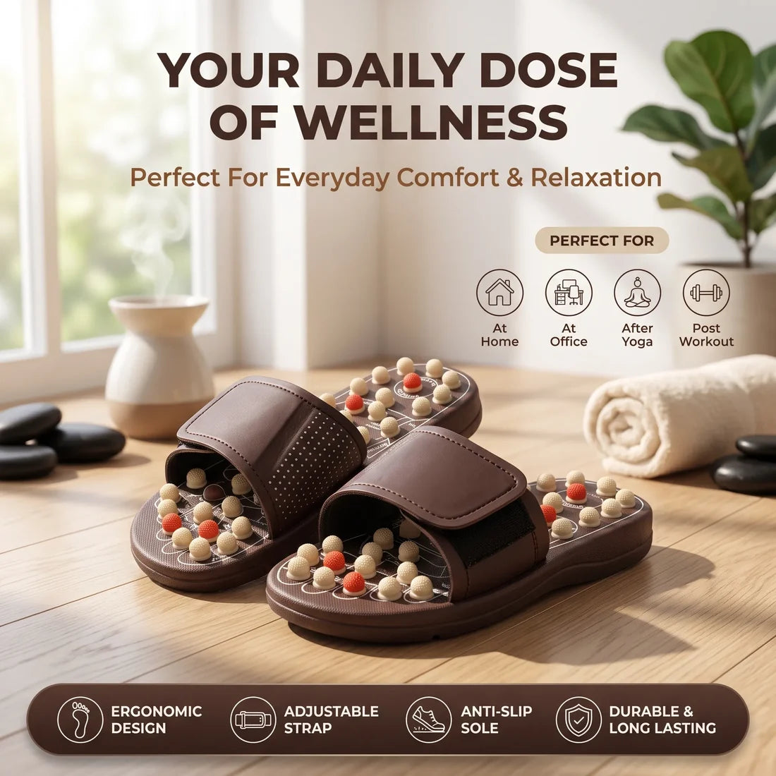 Acupressure Yoga Slippers - خُفّ اليوغا للتدليك بالضغط الإبري