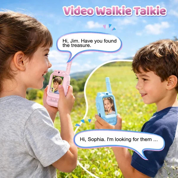 Kids' Video Walkie-Talkie (02 Sets) – Radios with Camera & Screen 📱
