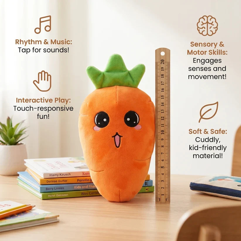 Interactive Fruit Plush Toy for Kids – Sensory Rhythm & Music Toy 🎵