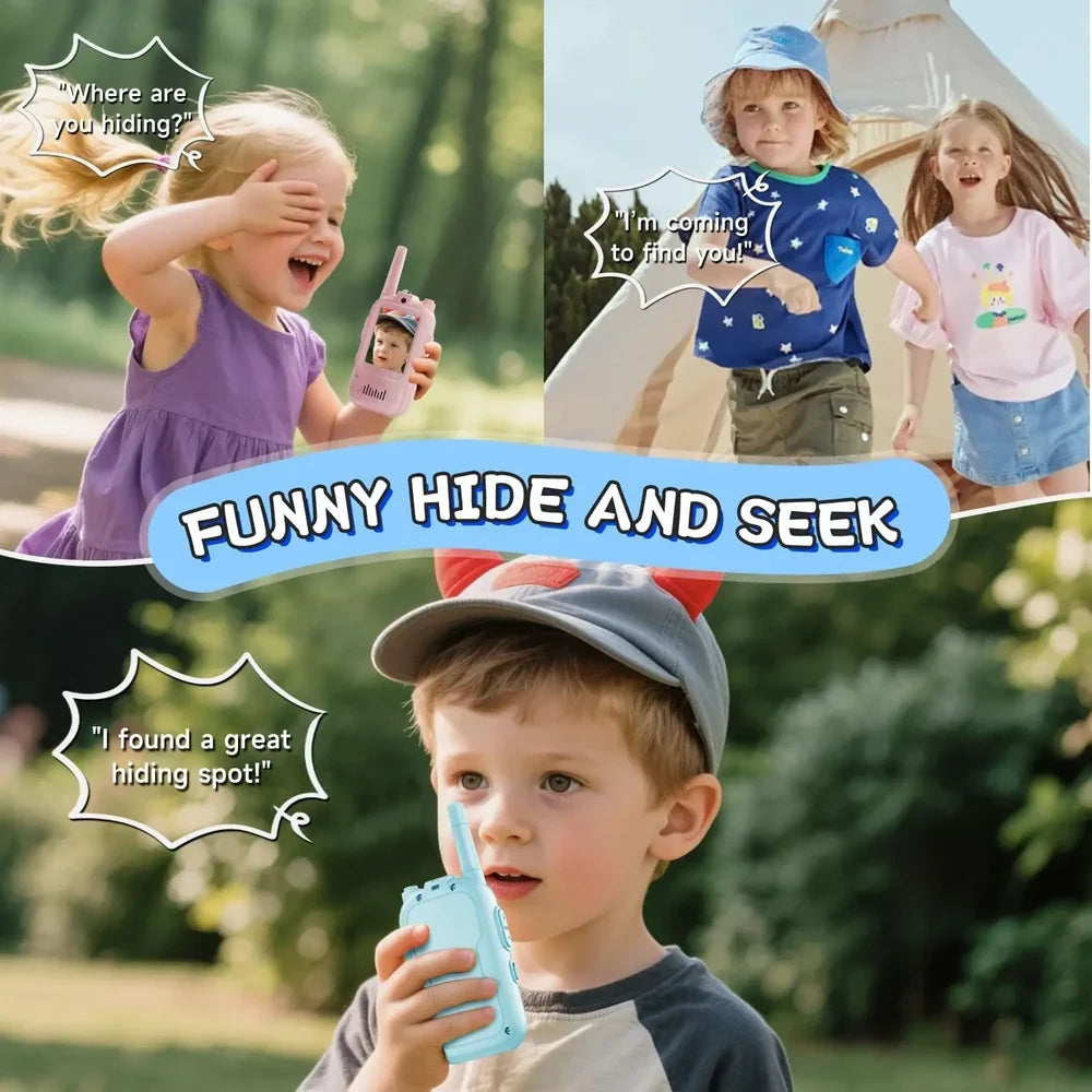Kids' Video Walkie-Talkie (02 Sets) – Radios with Camera & Screen 📱