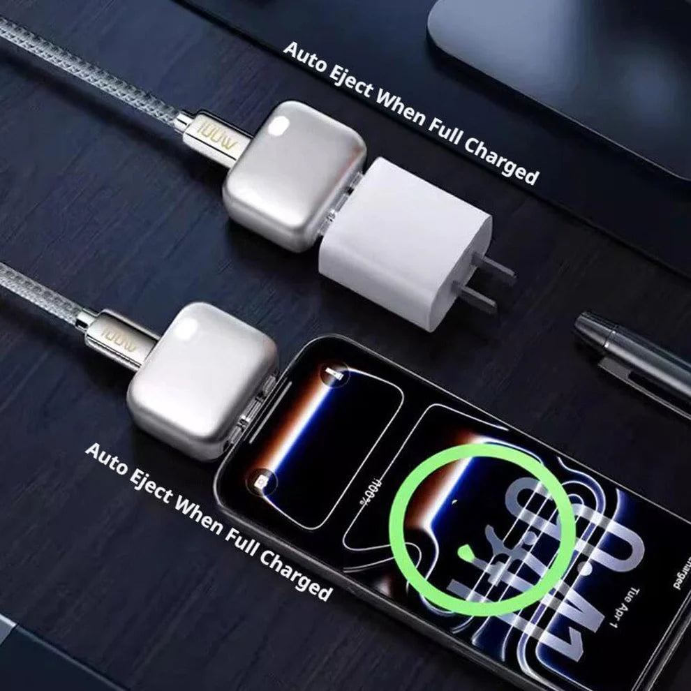 140W Fast Charge Separator – Auto Disconnect Charging Adapter - فاصل شاحن ذكي وإيقاف تلقائي للجوالات تايب سي حتى 140 واط