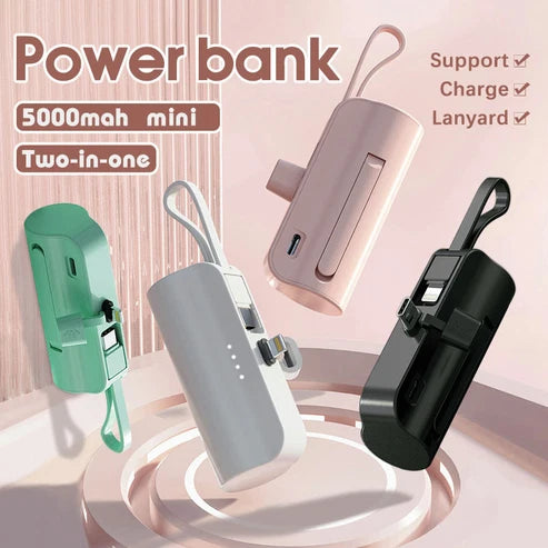 Portable Pocket-Size Power Bank (5000mAh) - بنك طاقة محمول بحجم الجيب