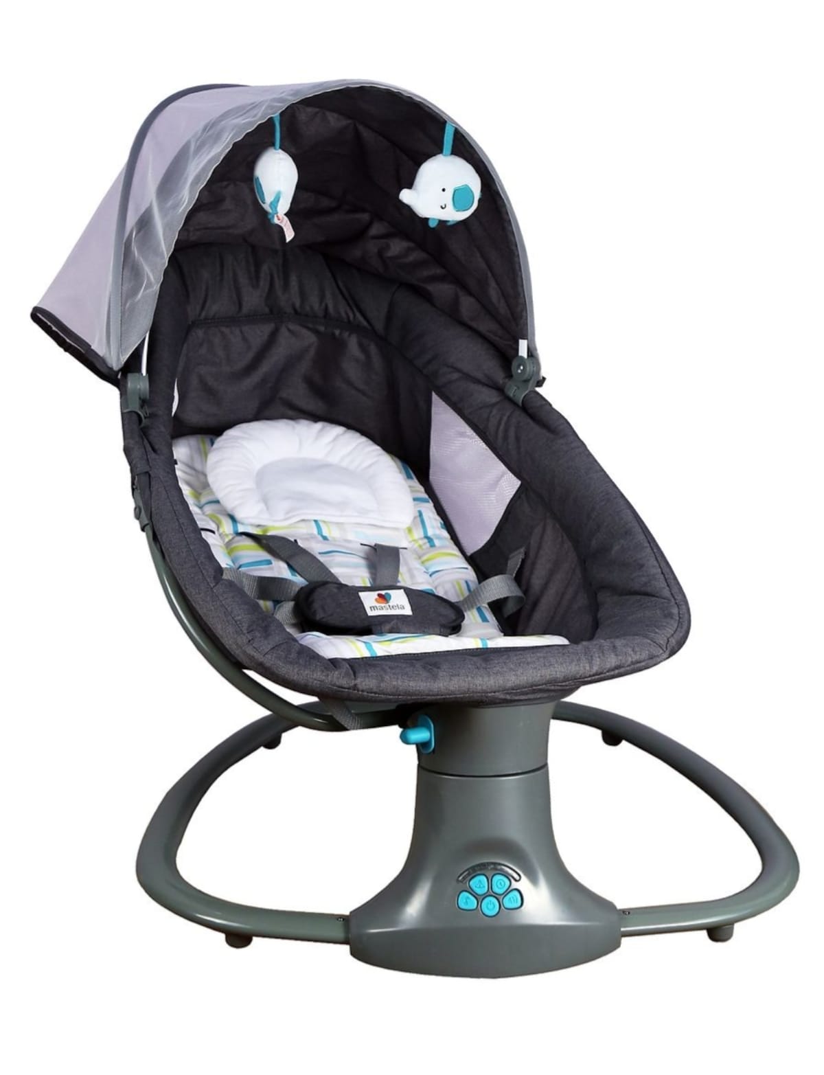 𝐁𝐚𝐛𝐲𝐂𝐚𝐫𝐞 سرير أطفال فاخر 3 في 1 - سرير هزاز متعدد الوظائف مع موسيقى واهتزاز وناموسية