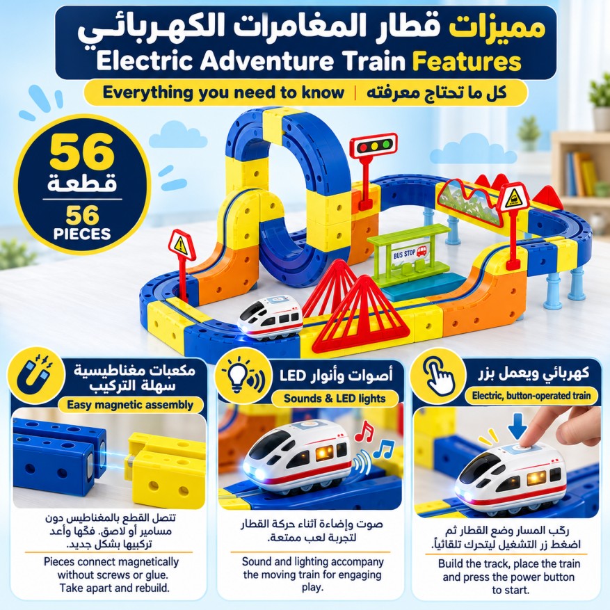Electric Adventure Train Set – قطار المغامرات الكهربائي